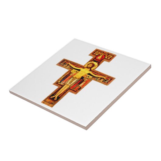 San Damiano Crucifix Cross Keramik Tile Fliese (Seite)