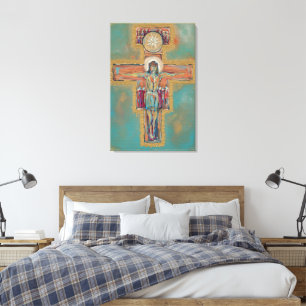San Damiano Kreuz Leinwanddruck