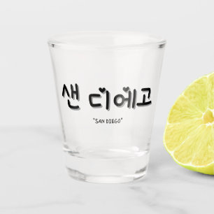 San Diego 샌 디 에 고 in koreanischem SOJU-Sch Schnapsglas