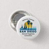 San Diego 2026 Internationaler Konventions-Pin Button (Vorne & Hinten)