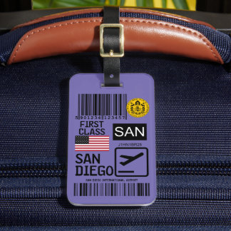 San Diego airport travel tag Gepäckanhänger