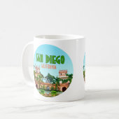 San Diego Balboa Park Vintag Kaffeetasse (Vorderseite Links)
