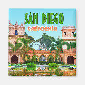 San Diego Balboa Park Vintag Magnet (Vorne)