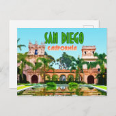 San Diego Balboa Park Vintag Postkarte (Vorne/Hinten)