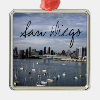 San Diego Bay und Skyline Ornament Aus Metall