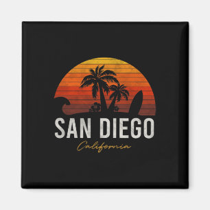 San Diego Beach California Palmen Urlaub Surf Magnet