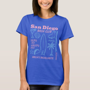 San Diego Beach Junggesellinnenabschied Doodle Ski T-Shirt