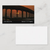 San Diego Beach Sunset Ocean Beach Pier Visitenkarte (Vorne/Hinten)