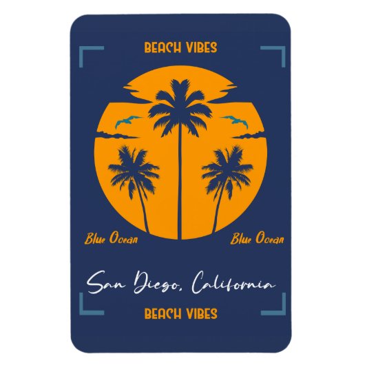 San Diego Beach Vibes Magnet (Vertikal)