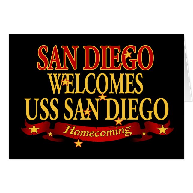 San Diego begrüßt USS San Diego (Vorderseite (Horizontal))