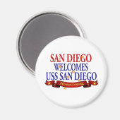 San Diego begrüßt USS San Diego Magnet (Vorderseite/Rückseite)