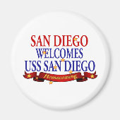 San Diego begrüßt USS San Diego Magnet (Vorne)