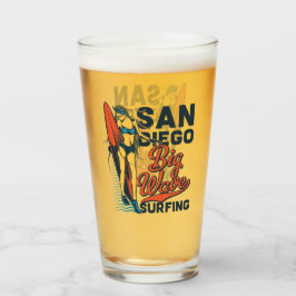 San Diego Big Wave Surfbier Glas