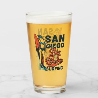 San Diego Big Wave Surfing Bier Glas