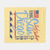 San Diego Brandungs-Herausforderung 1986 Fleecedecke (Vorderseite (Horizontal))