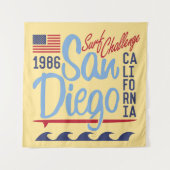 San Diego Brandungs-Herausforderung 1986 Wandteppich (Vorderseite (Horizontal))