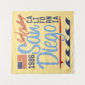 San Diego Brandungs-Herausforderung 1986 Wandteppich (Vorderseite)