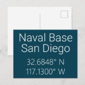 San Diego Breitengrad Postkarte (Vorne/Hinten)
