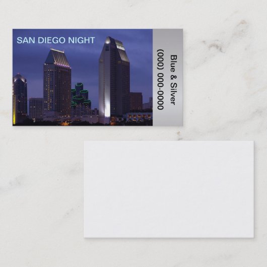 San Diego Business Card Foto Visitenkarte (Vorne/Hinten)