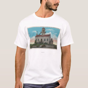 San Diego, CA - alter spanischer Leuchtturm an T-Shirt