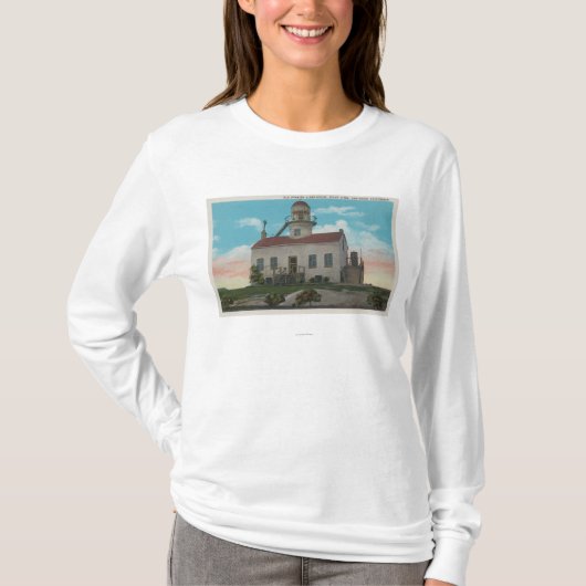 San Diego, CA - alter spanischer Leuchtturm an T-Shirt (Vorderseite)
