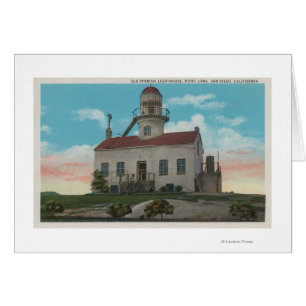 San Diego, CA - Altspanischer Leuchtturm bei