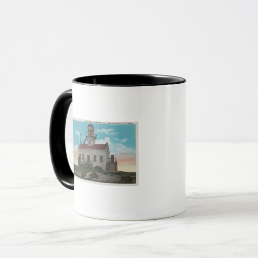 San Diego, CA - Altspanischer Leuchtturm bei Tasse (Vorderseite Links)