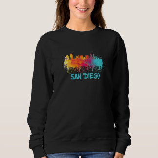 San Diego CA California retro vintage surfer usa Sweatshirt