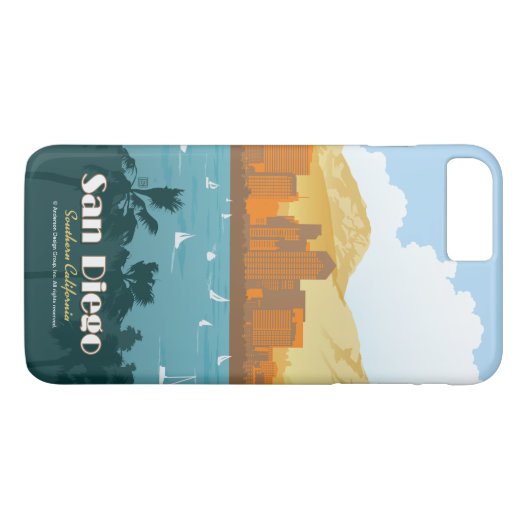 San Diego, CA Case-Mate iPhone Hülle (Rückseite (Horizontal))