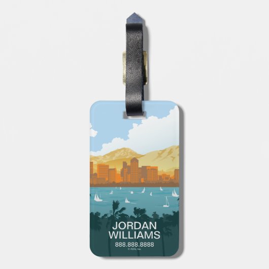 San Diego, CA Gepäckanhänger (Rückseite vertikal)