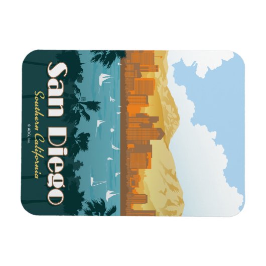 San Diego, CA Magnet (Horizontal)