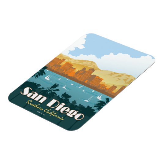 San Diego, CA Magnet (Linke Seite)