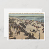 San Diego CA, Mission Beach 1945 Vintag Postkarte (Vorne/Hinten)