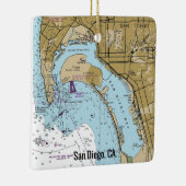 San Diego CA Nautical Chart Keramikornament (Rechts)
