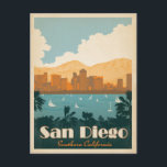 San Diego, CA Postkarte<br><div class="desc">Anderson Design Group ist eine preisgekrönte Illustrations- und Designfirma in Nashville,  Tennessee. Der Gründer Joel Anderson leitet ein Team talentierter Künstler,  um originale Posterkunst zu kreieren,  die wie Vintage Werbedrucke von den 1920er bis 1960er Jahren aussieht.</div>