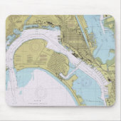 San Diego CA Seehafen-Diagramm mousepad (Vorne)