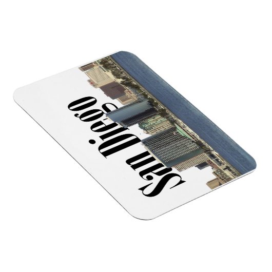 San Diego CA Skyline mit San Diego im Himmel Magnet (Rechte Seite)