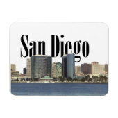 San Diego CA Skyline mit San Diego im Himmel Magnet (Horizontal)