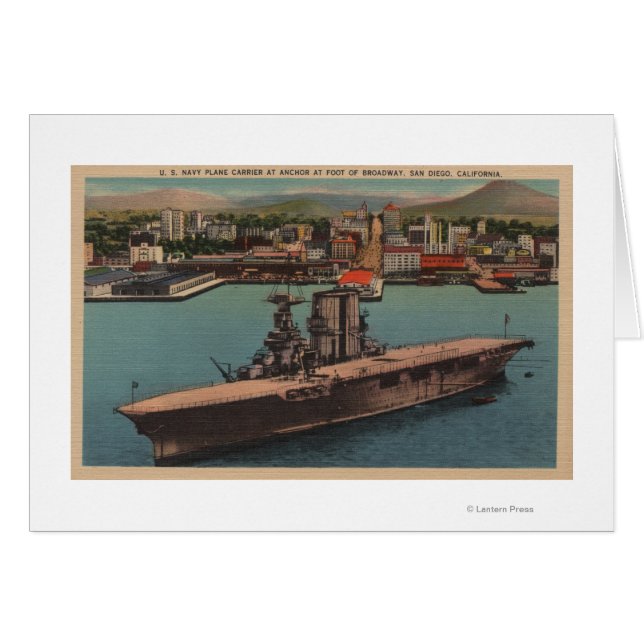 San Diego, CA - View US Navy Aircraft Carrier (Vorderseite (Horizontal))