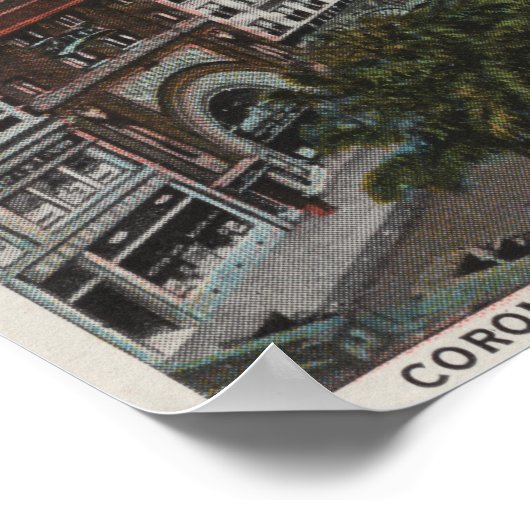 San Diego, CA - Vogelperspektive im Stadtzentrum Poster (Ecke)