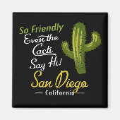 San Diego Cactus Funny Retro Magnet (Vorne)