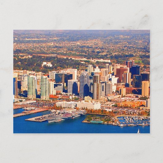 san diego california antensicht postkarte (Vorderseite)