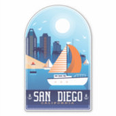San Diego California Aufkleber (Vorderseite)