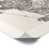 San Diego California Boho Arch Street Karte Poster (Ecke)