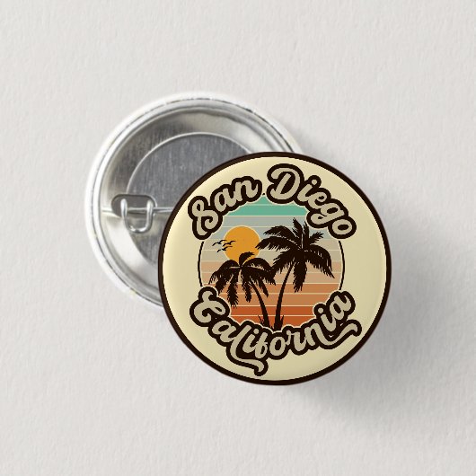 San Diego California Button (Vorne & Hinten)