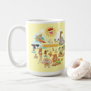 San Diego California Cartoon Kaffeetasse
