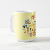 San Diego California Cartoon Kaffeetasse (Vorderseite Links)