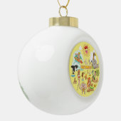 San Diego California Cartoon Keramik Kugel-Ornament (Links)