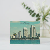 San Diego California City Skyline Travel Foto Postkarte (Stehend Vorderseite)