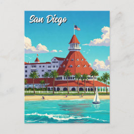 San Diego California Coronado Hotel Postkarte